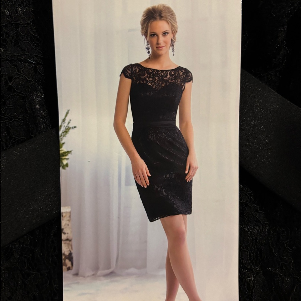 Black Sheath Mini Dress with Cap Sleeves